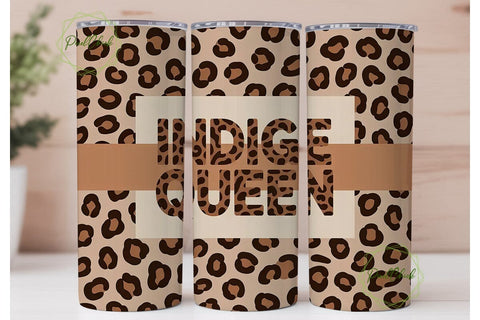 Leopard Print Indige Queen 20oz Tumbler Sublimation PixelChick 
