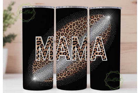 Leopard Print Mama 20oz Tumbler Wrap Sublimation PixelChick 