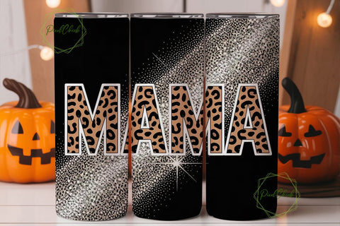 Leopard Print Mama 20oz Tumbler Wrap Sublimation PixelChick 
