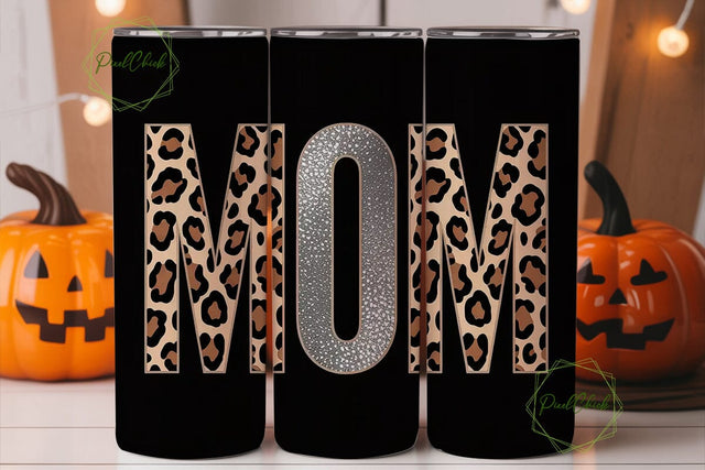 Leopard Print Mom 20oz Tumbler Design Sublimation PixelChick 