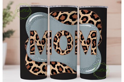 Leopard Print Mom 20oz Tumbler Design Sublimation PixelChick 