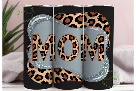 Leopard Print Mom 20oz Tumbler Design Sublimation PixelChick 