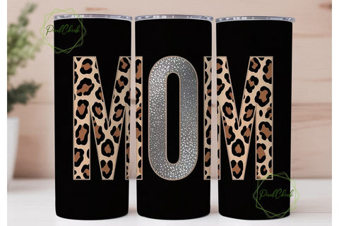 Leopard Print Mom 20oz Tumbler Design Sublimation PixelChick 
