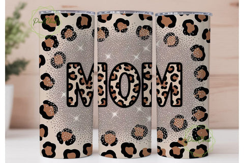Leopard Print Mom 20oz Tumbler Wrap Sublimation PixelChick 