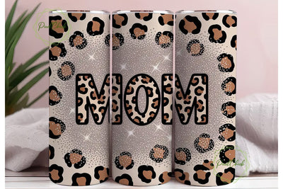 Leopard Print Mom 20oz Tumbler Wrap Sublimation PixelChick 