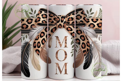 Leopard Print Mom 20oz Tumbler Wrap Sublimation PixelChick 