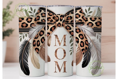 Leopard Print Mom 20oz Tumbler Wrap Sublimation PixelChick 