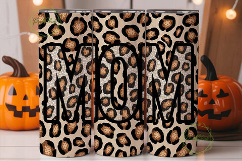 Leopard Print Mom 20oz Tumbler Wrap Sublimation PixelChick 