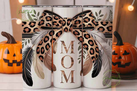 Leopard Print Mom 20oz Tumbler Wrap Sublimation PixelChick 