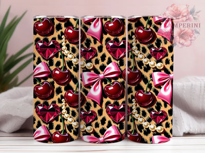 Leopard Print Pattern 20oz Tumbler, Leopard Print, Animal Pattern, Wild Theme, Fashion Design, Bold Style, Skinny Tumbler, Sublimation PNG Sublimation Li Zamperini 
