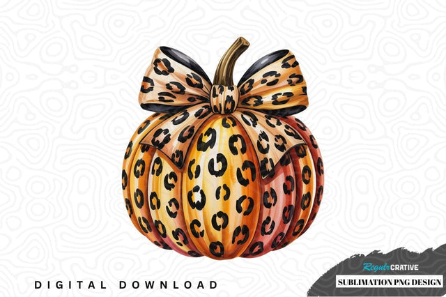 Leopard print pumpkin sublimation design Sublimation Regulrcrative 