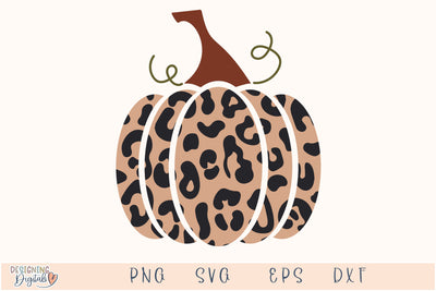 Leopard Print Pumpkin SVG for Cricut, Cute Pumpkin PNG for Stickers, Sublimation, TShirts, & More, Cute Fall SVG SVG Designing Digitals 