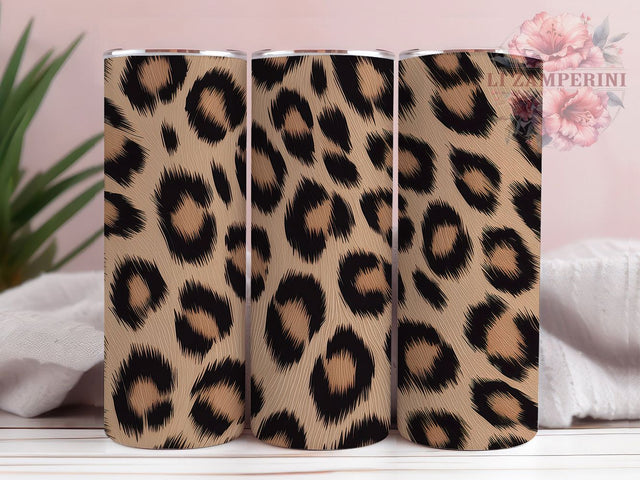 Leopard Print Seamless Tumbler, Seamless Animal Print Sublimation Design, Stylish Leopard Art, 20oz Leopard Tumbler, Whimsical Animal Mug, Trendy Leopard Cup, Chic Leopard Wrap Sublimation Li Zamperini 