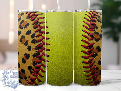 Leopard Print Softball Mom Tumbler, Leopard Print Tumbler, 20oz Sports Wrap, Softball Mom Gift, Animal Print Sublimation, Game Day Tumbler, Seamless Sports Wrap Sublimation ToriDesigns 