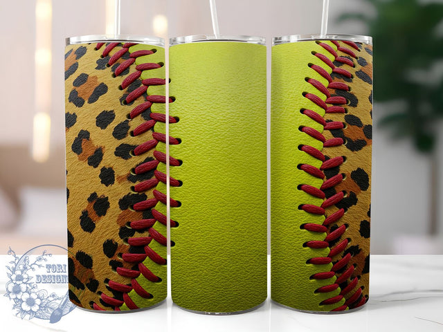 Leopard Print Softball Mom Tumbler, Leopard Print Tumbler, 20oz Sports Wrap, Softball Mom Gift, Animal Print Sublimation, Game Day Tumbler, Seamless Sports Wrap Sublimation ToriDesigns 