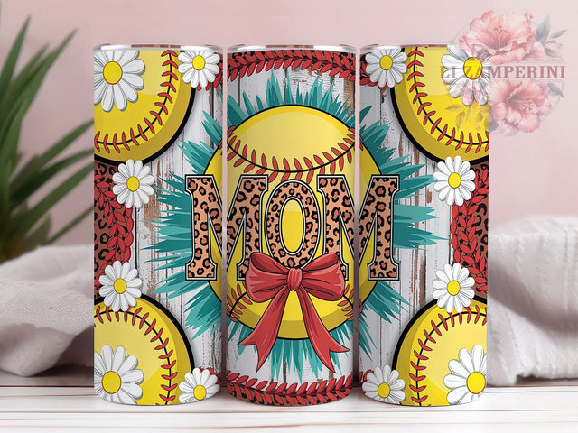 Leopard Print Softball Mom Tumbler, Leopard Print Tumbler, Team Mom Present, Sporty Sublimation Design, Baseball Mom Tumbler, Cheetah Print Wrap, Athletic Mom Tumbler Sublimation Li Zamperini 