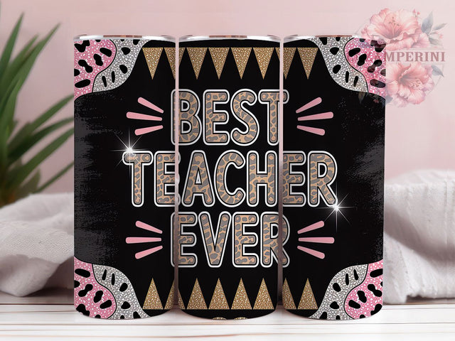 Leopard Print Teacher Tumbler Wrap, Animal Print Design, Teacher Appreciation, Modern Teacher Gift, Sublimation Template, 20oz Tumbler Wrap, Cheetah Pattern Sublimation Li Zamperini 