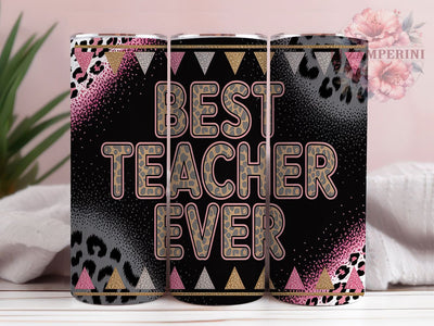 Leopard Print Teacher Tumbler Wrap, Animal Print Design, Teacher Appreciation, Modern Teacher Gift, Sublimation Template, 20oz Tumbler Wrap, Cheetah Pattern Sublimation Li Zamperini 