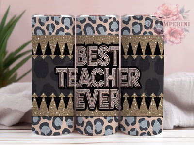 Leopard Print Teacher Tumbler Wrap, Animal Print Design, Teacher Appreciation, Modern Teacher Gift, Sublimation Template, 20oz Tumbler Wrap, Cheetah Pattern Sublimation Li Zamperini 