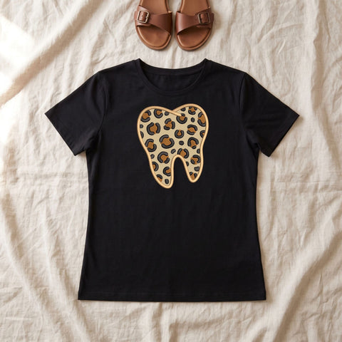 Leopard Print Tooth Embroidery Design – Animal Print Dental Tooth Dentist Hygienist Machine Embroidery File Embroidery/Applique DESIGNS PatternFeed8 