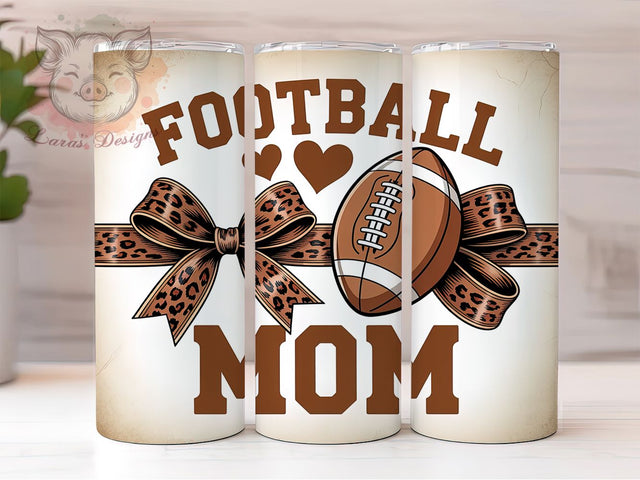 Leopard Print Trendy Mom Tumbler, Leopard Print Tumbler Wrap, 20oz Sublimation PNG, Game Day Mom Design, Animal Print Football Wrap, Sports Mom Tumbler PNG, Trendy Mom Tumbler Wrap Sublimation Lara' s Designs 