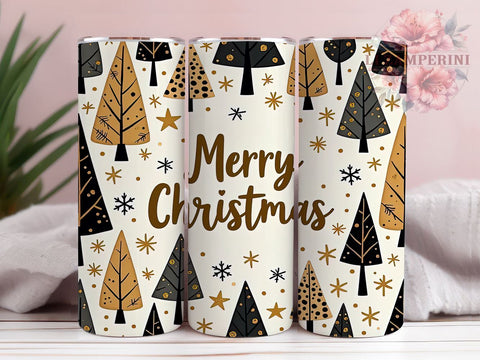 Leopard Print Tumbler, Merry Christmas Decor, Sublimation Wrap, 20oz Tumbler, Christmas Tree Design, Holiday Drinkware, Animal Print Gift Sublimation Li Zamperini 
