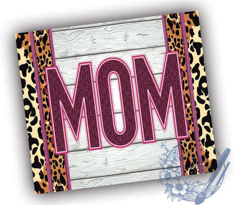 Leopard Print Tumbler, Mom Tumbler, Sublimation Design, 20oz Tumbler, Animal Print Gift, Personalized Mom Gift, Cute Tumbler, Mother's Day Gift Sublimation ToriDesigns 