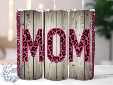 Leopard Print Tumbler, Mom Tumbler, Sublimation Design, 20oz Tumbler, Animal Print Gift, Personalized Mom Gift, Cute Tumbler, Mother's Day Gift Sublimation ToriDesigns 