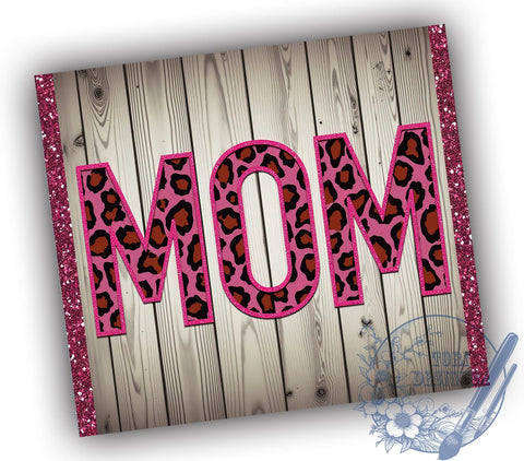 Leopard Print Tumbler, Mom Tumbler, Sublimation Design, 20oz Tumbler, Animal Print Gift, Personalized Mom Gift, Cute Tumbler, Mother's Day Gift Sublimation ToriDesigns 