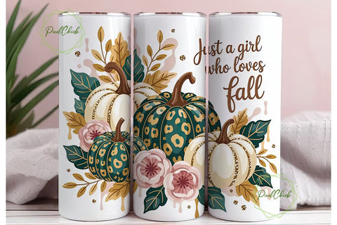 Leopard Pumpkin Fall 20oz Tumbler Wrap Sublimation PixelChick 