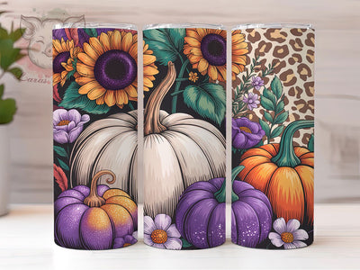 Leopard Pumpkin Fall Tumbler Tumbler, Fall Tumbler Png, 20oz Skinny Tumbler, Cheetah Print Tumbler, Sublimation Download, Trendy Fall Tumbler, Autumn Tumbler Wrap Sublimation Lara' s Designs 