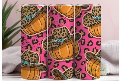 Leopard Pumpkin Tumbler Wrap PNG Sublimation PixelChick 