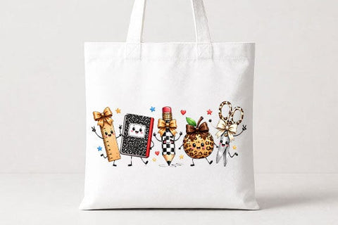 Leopard School Supplies PNG Cute Teacher Digital Download SVG BillahCrafts 