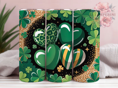 Leopard Shamrock Heart Tumbler, Shamrock Heart Tumbler, Stylish 20oz Wrap, Sublimation Design, Trendy Gift Idea, Irish Leopard Wrap, Lucky Shamrock Tumbler Sublimation Li Zamperini 
