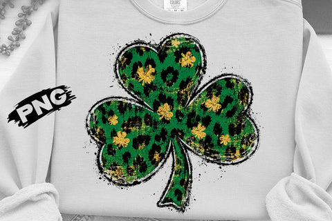 Leopard Shamrock St Patricks Day PNG Art SVG DesignDestine 