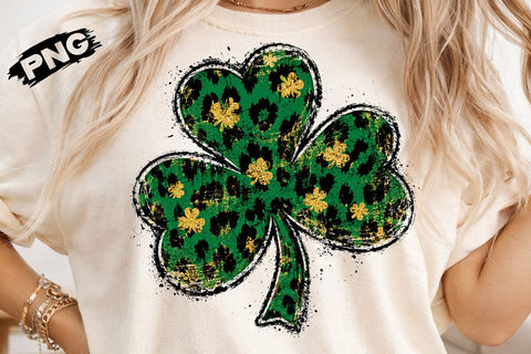 Leopard Shamrock St Patricks Day PNG Art SVG DesignDestine 