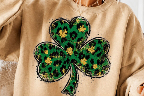 Leopard Shamrock St Patricks Day PNG Art SVG DesignDestine 