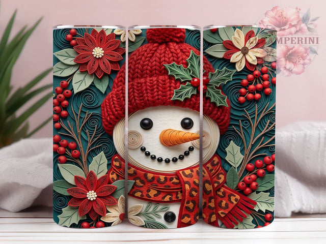 Leopard Snowman Face 20oz Tumbler, Leopard Snowman Face, Snowman Face Tumbler, Leopard Snowman PNG, Leopard Tumbler Wrap, Snowman Tumbler Wrap, Leopard Christmas, 20oz Tumbler Wrap Sublimation Li Zamperini 