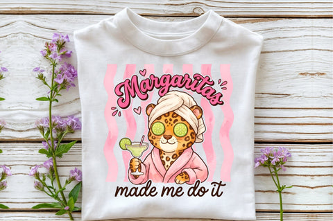 Leopard Spa Cute Drink PNG Sublimation designartist 