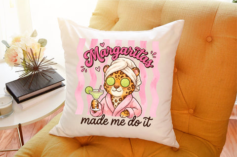 Leopard Spa Cute Drink PNG Sublimation designartist 