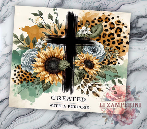 Leopard Sunflower Bible Verse 20oz Tumbler Wrap PNG, Bible Verse Tumbler Png, Straight & Tapered Tumbler Wrap, Instant Digital Download Sublimation Li Zamperini 