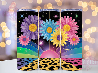 Leopard Sunflower Glitter Tumbler Wrap, Leopard Print, Glitter Seamless, Bold Design, Glam Style, Tumbler Wrap, Sublimation Design Sublimation SvggirlplusArt 