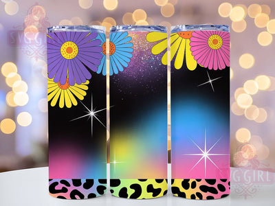 Leopard Sunflower Glitter Tumbler Wrap, Leopard Print, Glitter Seamless, Bold Design, Glam Style, Tumbler Wrap, Sublimation Design Sublimation SvggirlplusArt 