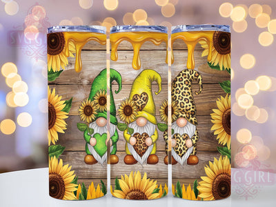 Leopard Sunflower Gnome 20oz Tumbler, Sunflower Gnome Wrap, 20oz Sublimation Tumbler, Animal Print Gnome, Rustic Sunflower Tumbler, Boho Gnome Design, Floral Gnome Tumbler Sublimation SvggirlplusArt 