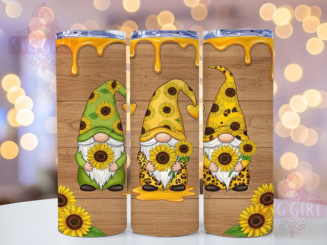 Leopard Sunflower Gnome 20oz Tumbler, Sunflower Gnome Wrap, 20oz Sublimation Tumbler, Animal Print Gnome, Rustic Sunflower Tumbler, Boho Gnome Design, Floral Gnome Tumbler Sublimation SvggirlplusArt 
