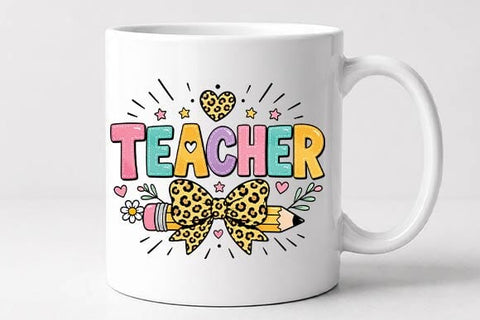 Leopard Teacher PNG, Teacher Sublimation Design SVG BillahCrafts 