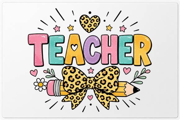Leopard Teacher PNG, Teacher Sublimation Design SVG BillahCrafts 