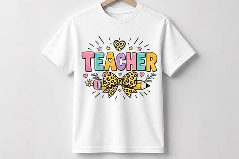 Leopard Teacher PNG, Teacher Sublimation Design SVG BillahCrafts 