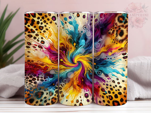 Leopard Tie Dye 20oz Tumbler Wrap PNG, Western Tumbler Png, Straight & Tapered Tumbler Wrap, Instant Digital Download Sublimation Li Zamperini 