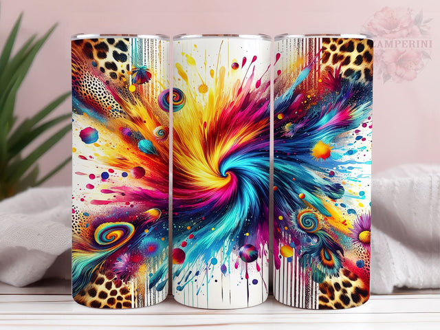 Leopard Tie Dye 20oz Tumbler Wrap PNG, Western Tumbler Png, Straight & Tapered Tumbler Wrap, Instant Digital Download Sublimation Li Zamperini 